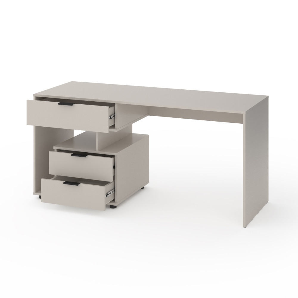 Стол с 3 выдвижными ящиками слева 160х60х76 см Кашемир - Фото 2