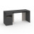 Стіл з тумбою зліва 160х60х76 см Антрацит-Кашемір