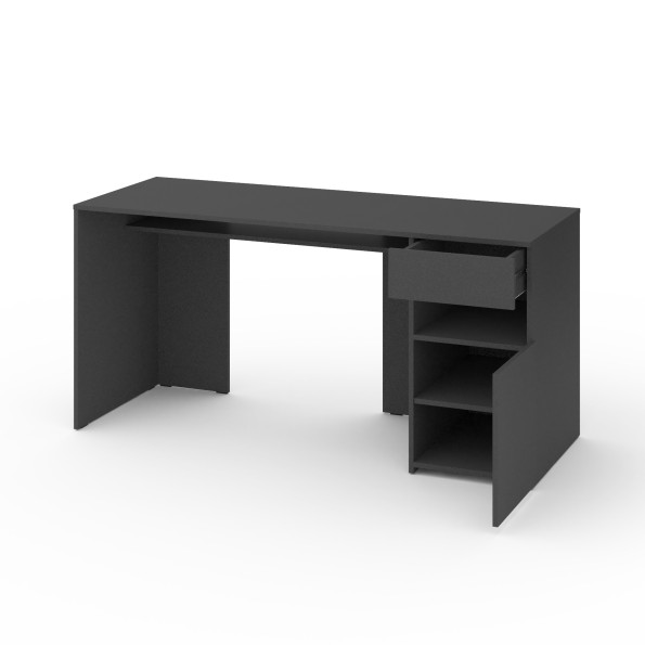 Стіл з тумбою праворуч 160х60х76 см Антрацит -
                                                        Фото 2