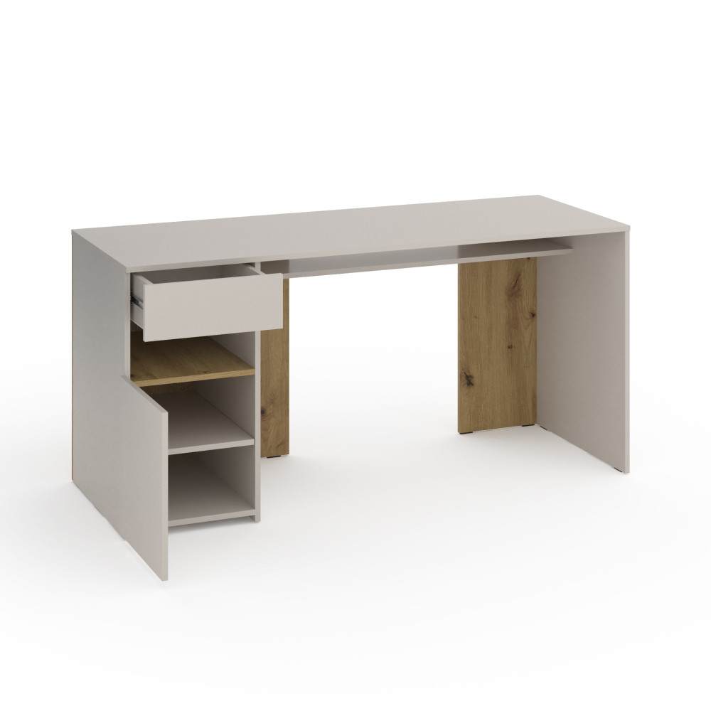 Стіл з тумбою зліва 160х60х76 см Кашемір-Дуб Артизан - Фото 2