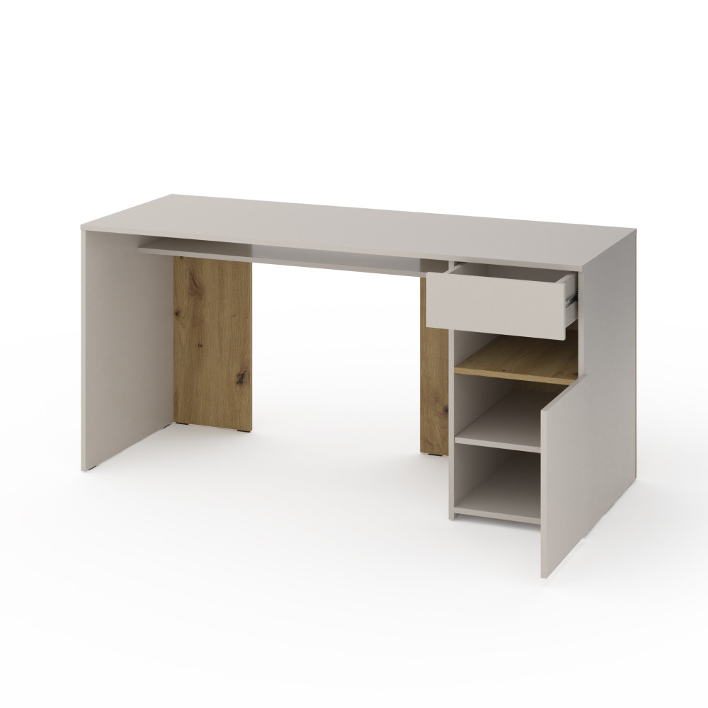 Стіл з тумбою праворуч 160х60х76 см Кашемір-Дуб Артизан - Фото 2