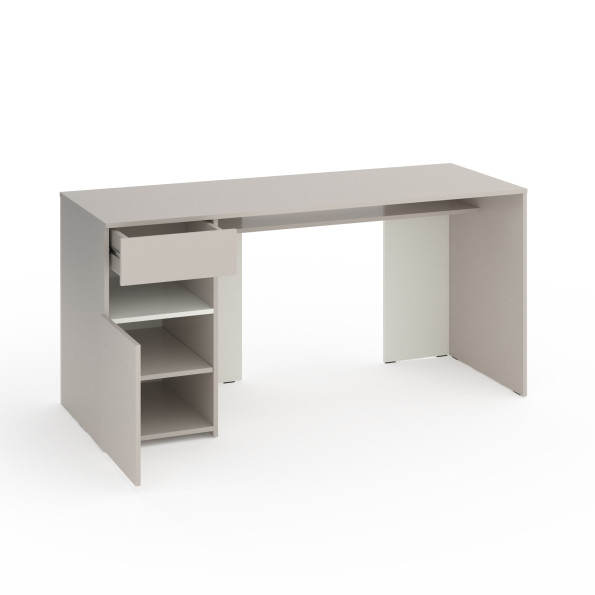 Стіл з тумбою зліва 160х60х76 см Кашемір-Білий -
                                                        Фото 2