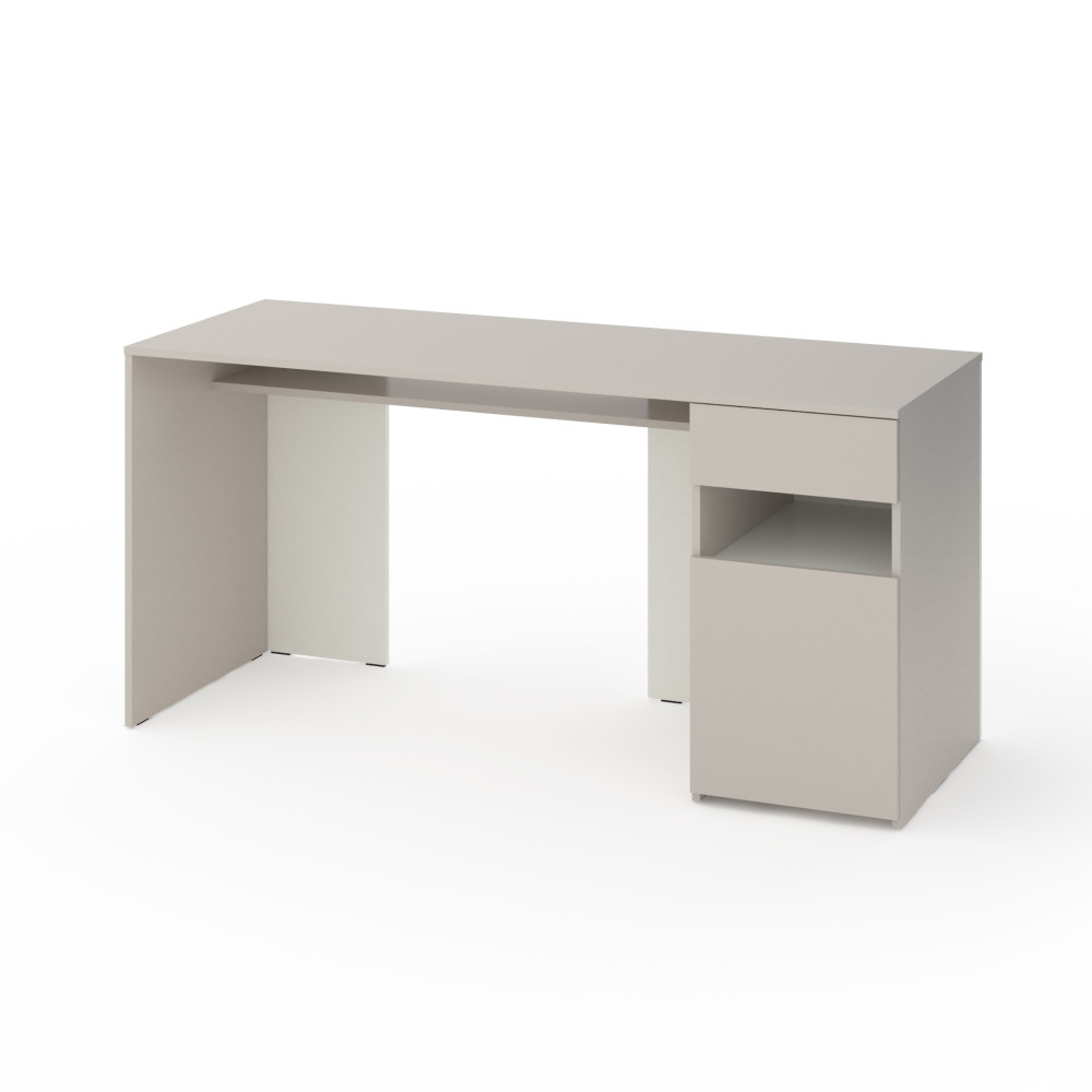 Стіл з тумбою праворуч 160х60х76 см Кашемір-Білий - Фото 1