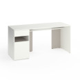 Стіл з тумбою зліва 160х60х76 см Білий-Кашемір
