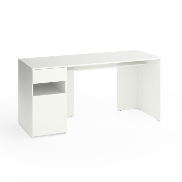 Стіл з тумбою зліва 160х60х76 см Білий