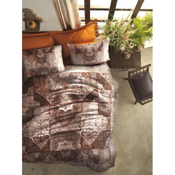 Комплект постільної білизни Cotton Box Dijital Saten Tosca Tarcin 200x220