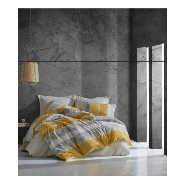 Комплект постільної білизни Cotton Box Liny Gri 200x220