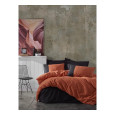 Комплект постільної білизни Cotton Box Plain Kiremit Siyah 200x220