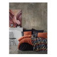 Комплект постільної білизни з пледом Cotton Box Plain Kiremit Siyah 200x220