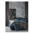 Комплект постільної білизни з пледом Cotton Box Plain Petrol Siyah 200x220