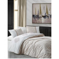 Комплект постельного белья с вышивкой Cotton Box Carel Kahve 200x220