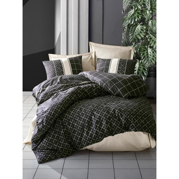 Комплект постільної білизни Cotton box Dark Antre Bej 200x220