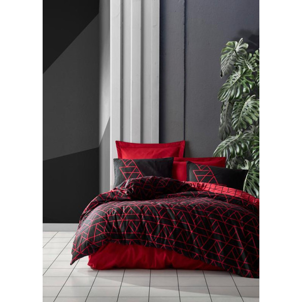 Комплект постільної білизни Cotton box Dark Shadow Bordo 200x220