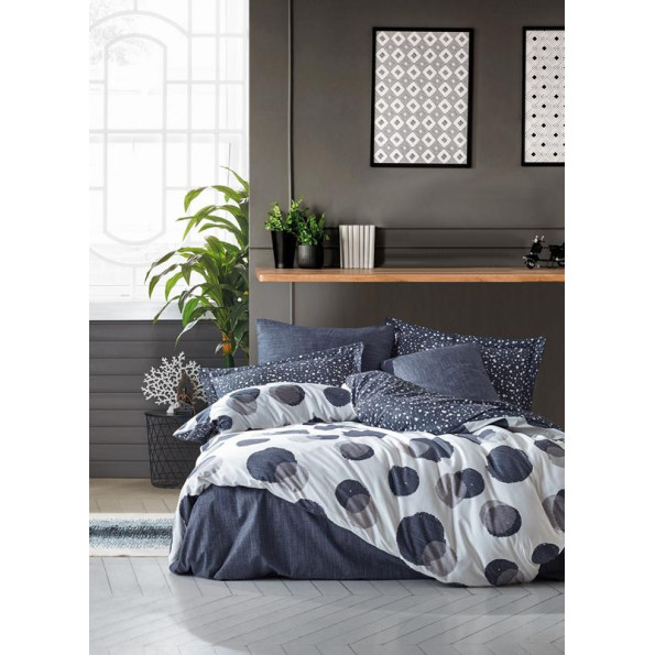 Комплект постільної білизни Cotton box Modern Orva Indigo 200x220