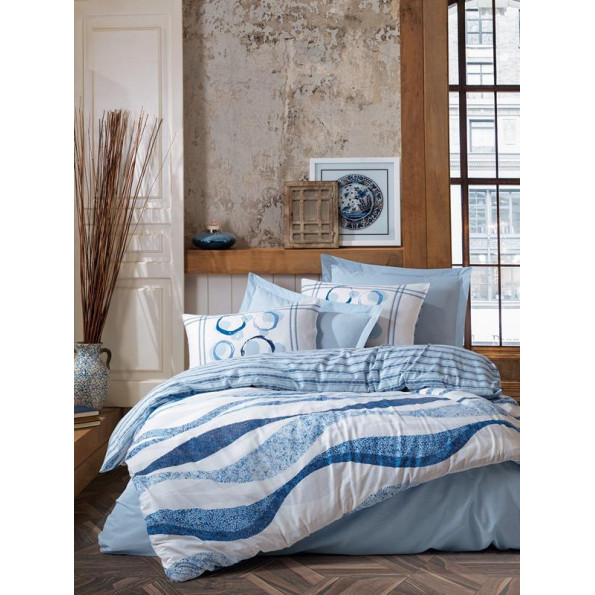 Комплект постільної білизни Cotton box Jenita Mavi 200x220