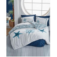 Комплект постільної білизни Cotton box Star Lacivert 200x220