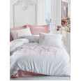 Комплект постільної білизни Cotton Box Brode Lisa Pudra 200x220