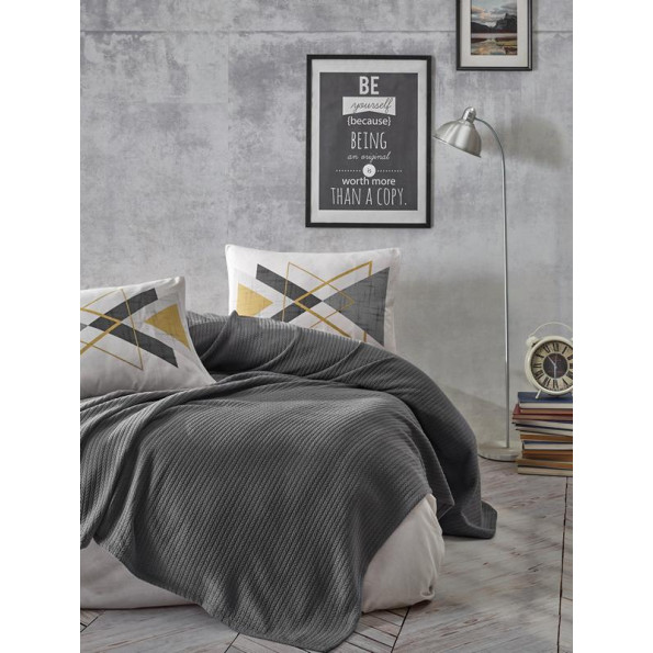 Піке Cotton box Bond Trigon Antrazit 220х230