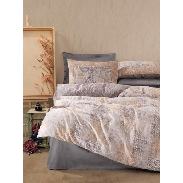 Комплект постельного белья Cotton Box Amentes Gri 200x220