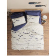 Комплект постільної білизни Cotton Box Maritime Larum Lacivert 200x220