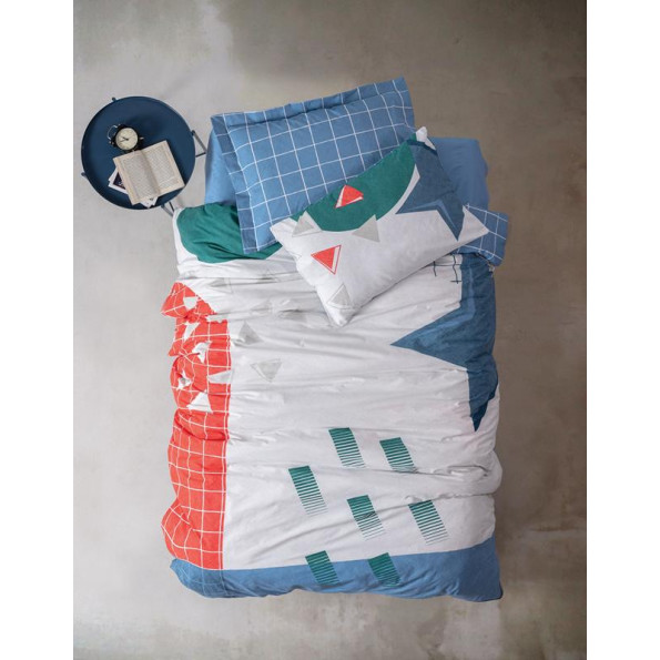 Комплект постільної білизни Cotton Box Astral Denim 160x220