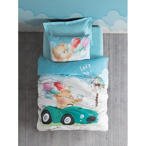 Комплект постільної білизни Cotton Box Buddy Mavi 160x220