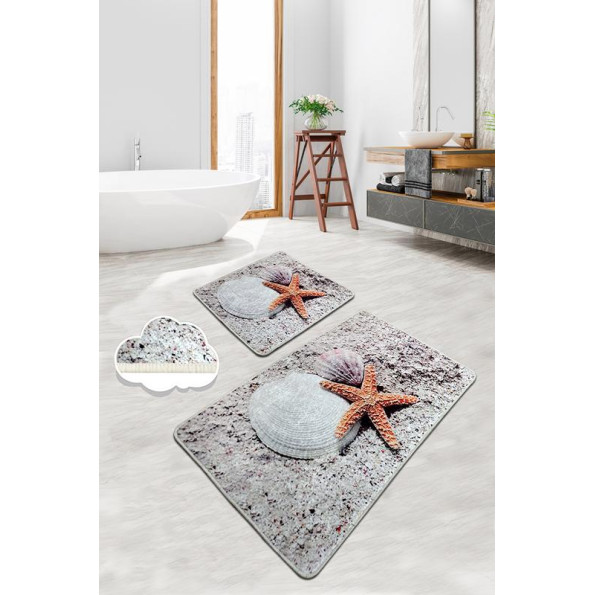 Набір ковриків для ванної кімнати Chilai Home STARFISH DJT 60x100 см + 50x60 см