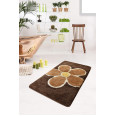 Коврик для ванної кімнати Chilai Home Flower Kahve 60x100 см