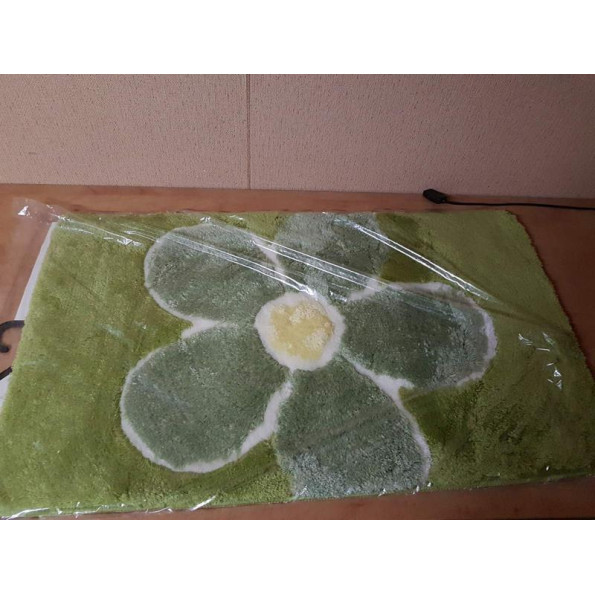 Коврик для ванной Chilai Home Flower Light Yesil 60x100 см Коврик для ванной Chilai Home Flower Light Yesil 60x100 см