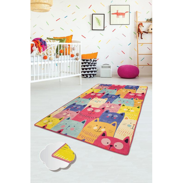 Коврик в дитячу кімнату Chilai Home CATS RENKLI 100*160 Коврик в дитячу кімнату Chilai Home CATS RENKLI 100*160