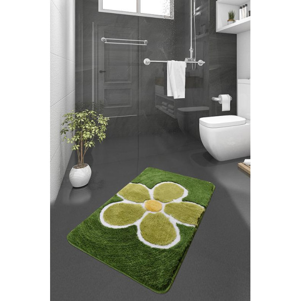 Коврик для ванної кімнати Chilai Home Flower Yesil 60x100 см Коврик для ванної кімнати Chilai Home Flower Yesil 60x100 см
