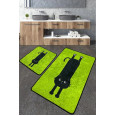 Набір ковриків для ванної кімнати Chilai Home COMFORT YEŞIL 60х100 см + 50х60 см