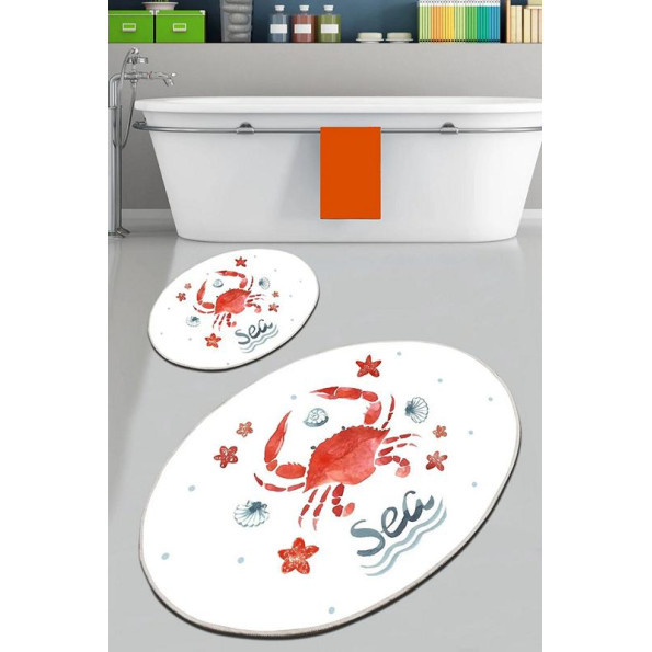 Набір ковриків для ванної кімнати Chilai Home CRAB 60х100 см + 50х60 см Набір ковриків для ванної кімнати Chilai Home CRAB 60х100 см + 50х60 см
