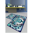 Набор ковриков для ванной Chilai Home BLEU TIGRE BANYO HALISI DJT 60x100 см + 50x60 см