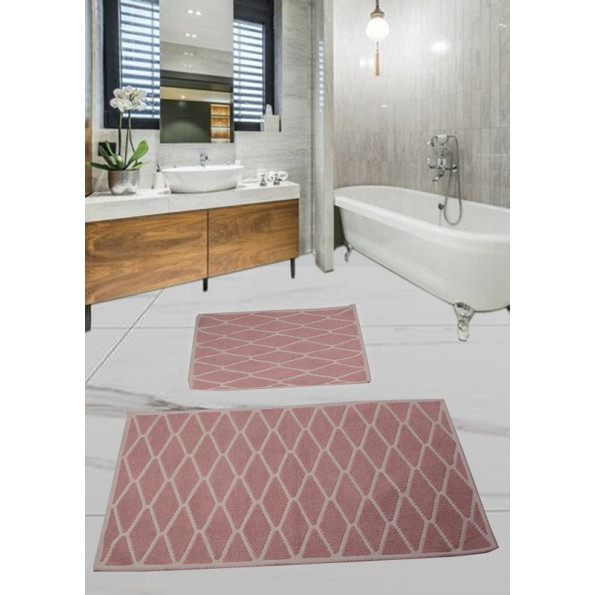 Набір ковриків для ванної кімнати Diva Kidi Pink 60х100 см + 50х60 см