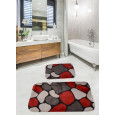 Набір ковриків для ванної кімнати Diva Stone Red 60х100 см + 50х60 см