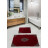 Набор ковриков для ванной комнаты с гипюром Diva Pretty Red 60х100 см + 50х60 см