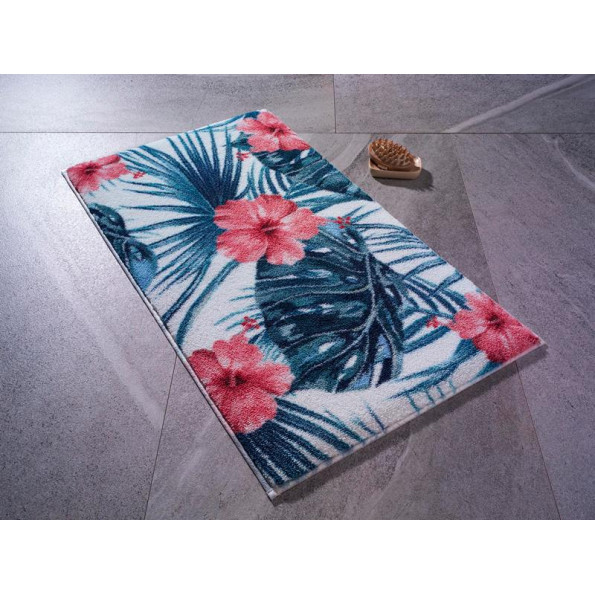 Коврик для ванної кімнати Confetti Hibiscus Mercan 50x57 см Коврик для ванної кімнати Confetti Hibiscus Mercan 50x57 см