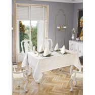 Прямоугольная скатерть 160х220 см Кремовая 343966