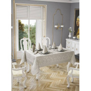 Прямоугольная скатерть 160х220 см Серая 343969