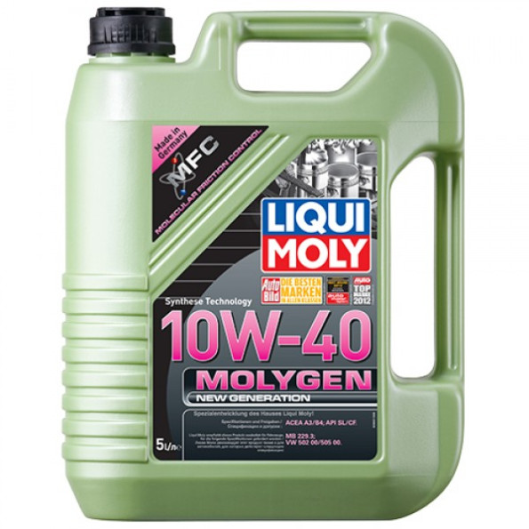 Полусинтетическое моторное масло - LIQUI MOLY Molygen New Generation 10W-40 5 л.