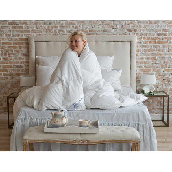 Одеяло пуховое 90% серый пух зимнее SoundSleep Zero gravity 200х220 см -
                                                        Фото 3