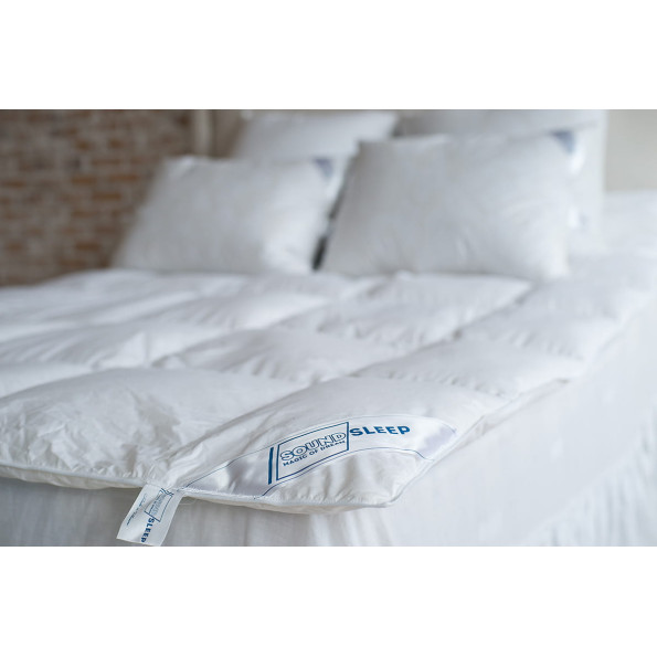 Одеяло пуховое 90% серый пух зимнее SoundSleep Zero gravity 200х220 см -
                                                        Фото 4