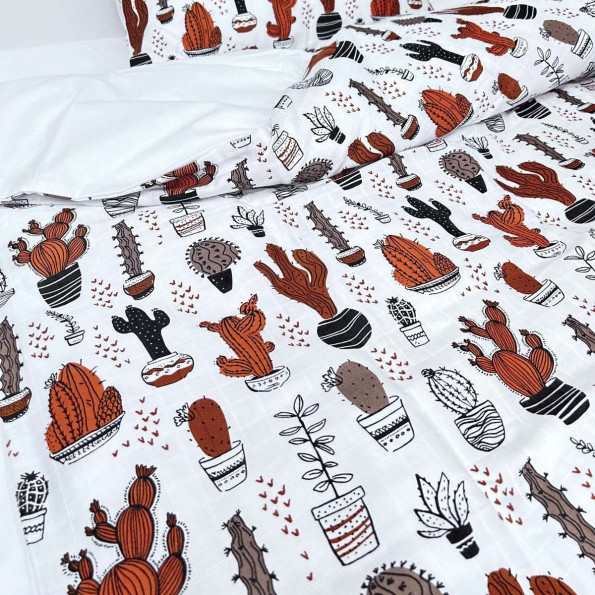 Підлітковий комплект постільної білизни Cactus SoundSleep муслін -
                                                        Фото 5