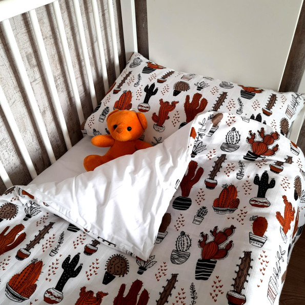 Комплект постельного белья в кроватку Cactus SoundSleep муслин -
                                                        Фото 3