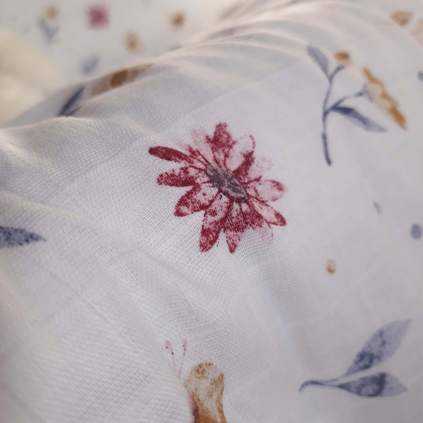 Комплект постільної білизни в ліжечко Flowers SoundSleep Муслін -
                                                        Фото 5