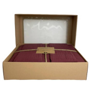 Комплект постельного белья Muslin SoundSleep Burgundy евро Комплект постельного белья Muslin SoundSleep Burgundy евро