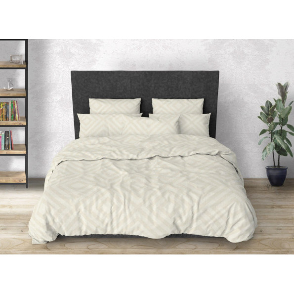 Комплект постельного белья Rhomb Beige SoundSleep бязь полуторный -
                                                        Фото 3