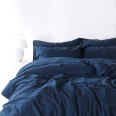 Комплект постельного белья SoundSleep Stonewash Adriatic dark blue семейный синий