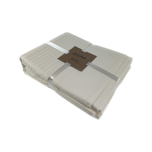 Комплект постельного белья SoundSleep Stripe Beige сатин-страйп бежевый евро -
                                                        Фото 4